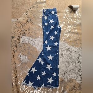 L&B Blue Star Spangled Flare Jeans